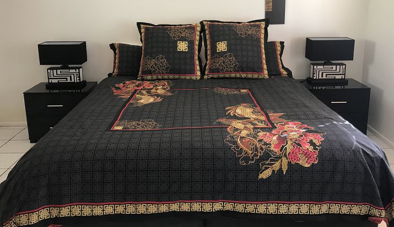 Luxury master bedroom setting with a premium king-size Westin Hotel Group mattress