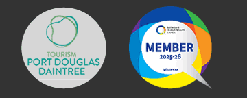 Official business member emblem for Tourism Tropical North Queensland (TTNQ)
